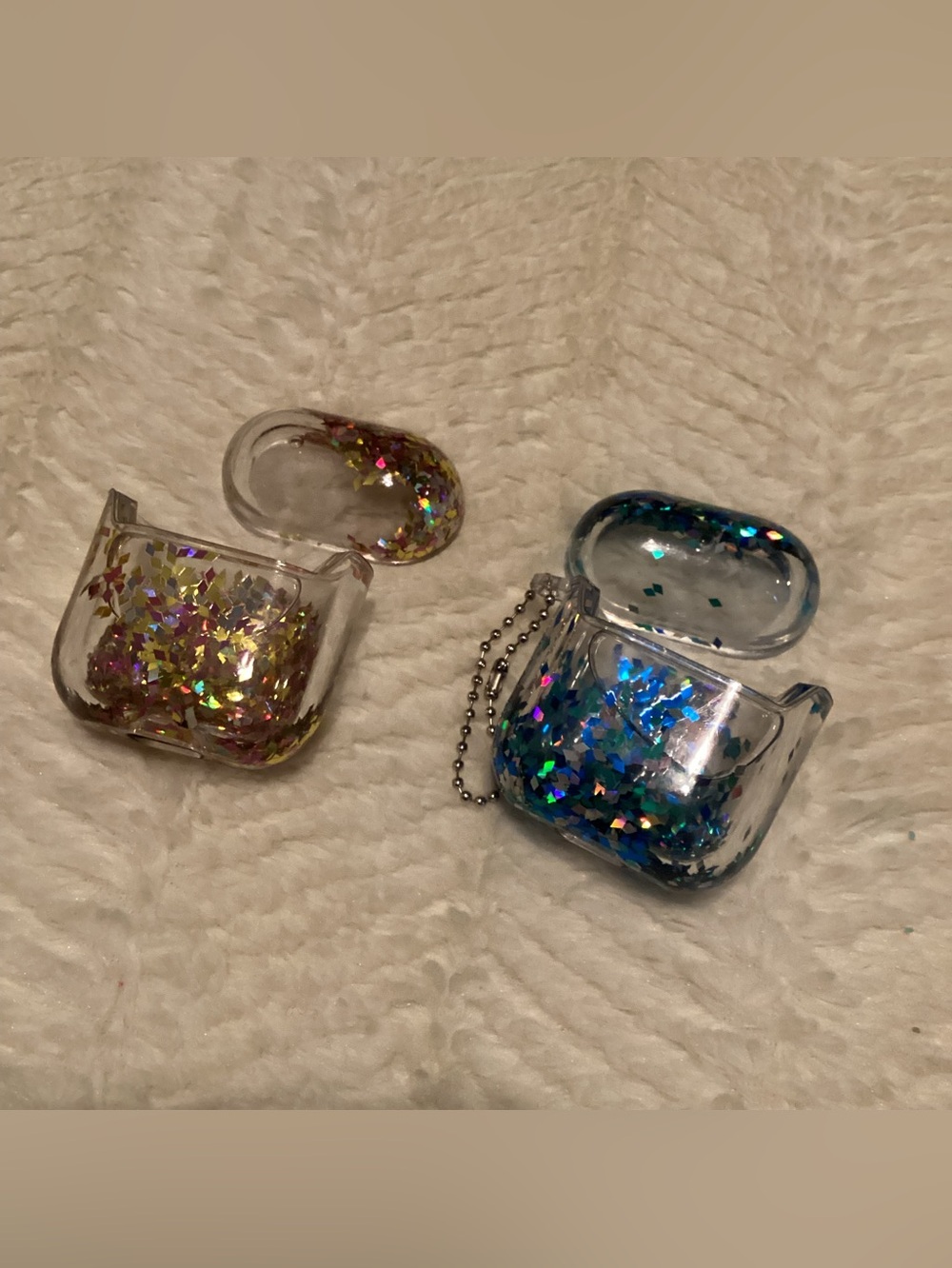1st&2ndGeneration Hard Glitter/ Filled Apple AirPod Plastic Protective Case